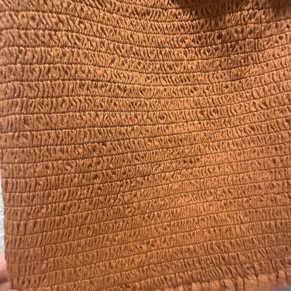 Pilcro Rust Orange Ruched Tank - Picture 3 of 5